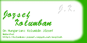 jozsef kolumban business card
