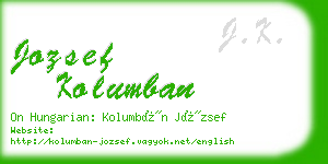 jozsef kolumban business card